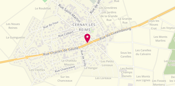 Plan de Ds Coiffure, 4 Rue Charles de Gaulle, 51420 Cernay-lès-Reims