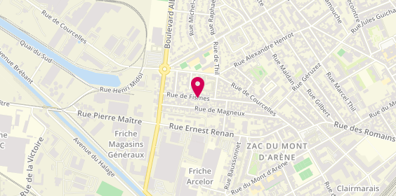 Plan de REBECCA Coiffure, 67 Rue Fismes, 51100 Reims