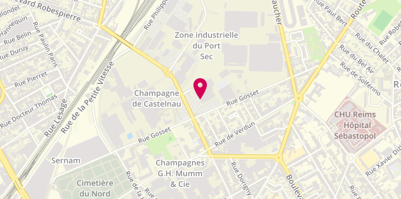 Plan de ICoif Reims Jacquart, 47 Rue Gosset, 51100 Reims