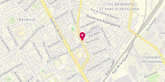 Plan de J & G Coiffure, 98 Rue Émile Zola, 51100 Reims