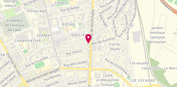 Plan de Le Coiffeur du Quartier, 177 Rue de Neufchâtel, 51100 Reims