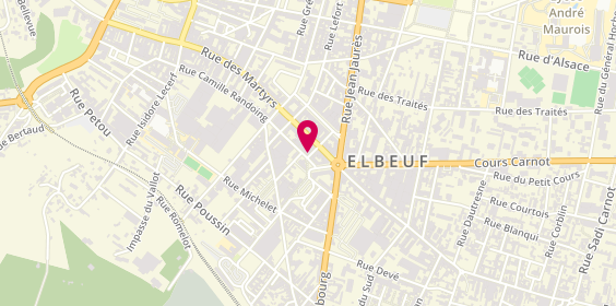 Plan de Espace Coiffure, 6 Rue de la Paix, 76500 Elbeuf