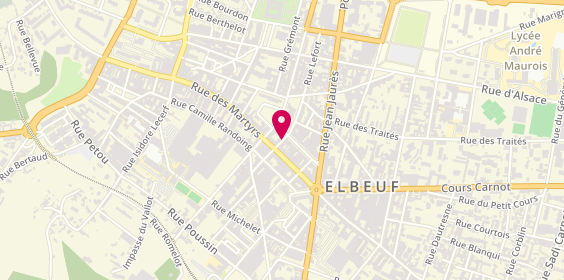 Plan de Mv coiffure, 6 Rue de Roanne, 76500 Elbeuf
