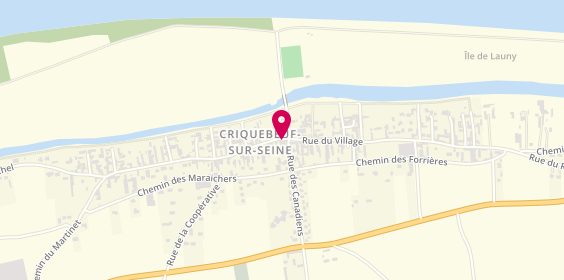 Plan de Olivia Coiffure, 749 Rue du Village, 27340 Criquebeuf-sur-Seine