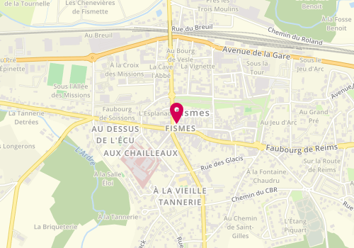 Plan de Isabel Coiffure, 36 place de l'Hôtel de Ville, 51170 Baslieux-lès-Fismes
