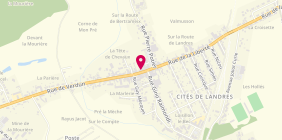 Plan de Diagonal Coiffure, 13 Rue de Verdun, 54490 Piennes