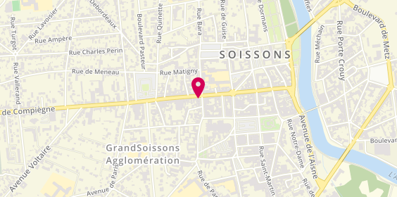 Plan de Tchip Coiffure Soissons, 1 Rue Saint-Christophe, 02200 Soissons