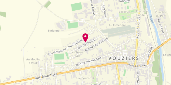 Plan de Isa'belle Coiffure, 6 Rue des Cuirassiers, 08400 Vouziers