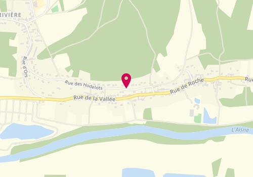 Plan de GUILLEMOT Aurélie, 53 Rue des Hodelots, 02290 Berny-Rivière
