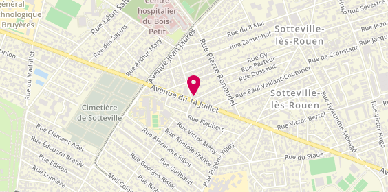 Plan de Les Koiffeuses, 22 Rue Ferdinand Buisson, 76300 Sotteville-lès-Rouen