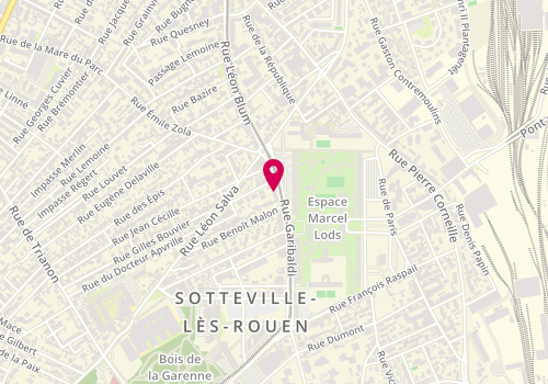 Plan de Coiffure Sc Création, 106 Rue Garibaldi, 76300 Sotteville-lès-Rouen