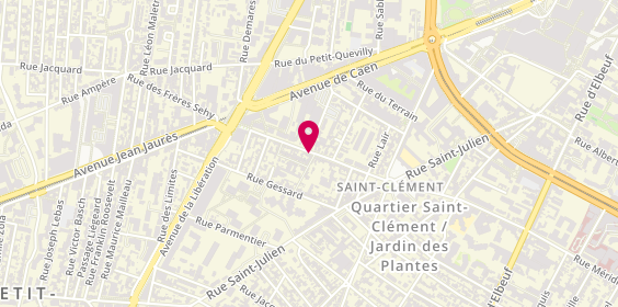 Plan de Céline Coiffure, 53 Rue Louis Poterat, 76100 Rouen