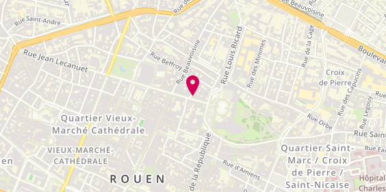 Plan de LA Coiffeliere - Cheveux Remy, 8 Rue Jean Lecanuet, 76000 Rouen