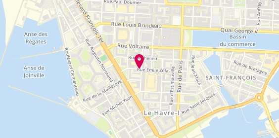 Plan de Coiff'Océane, 18 Rue Emile Zola, 76600 Le Havre