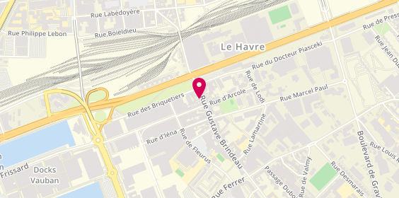 Plan de Nadège Coiffure uv, 93 Rue Gustave Brindeau, 76600 Le Havre