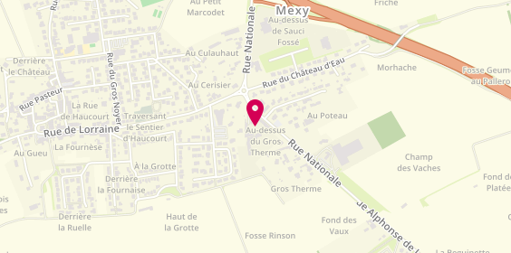 Plan de L'Atelier Coiffure, 29 Route Nationale, 54135 Mexy