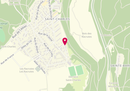 Plan de Institut Caroline Dubray, 17 allée de la Saône, 54860 Haucourt-Moulaine