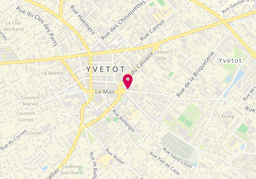 Plan de Comptoir du Cheveu, 9 Place Hôtel de Ville, 76190 Yvetot