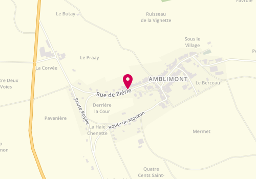 Plan de PONSARD Armande, Amblimont 13 Rue Pierie, 08210 Mouzon