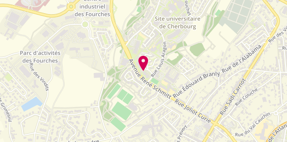 Plan de Virginie Coiffure, Résidence Fiquettes, 50130 Cherbourg-en-Cotentin