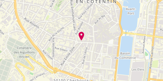 Plan de Armelle Diesnis Coiffure, 58 Rue Gambetta, 50100 Cherbourg-en-Cotentin