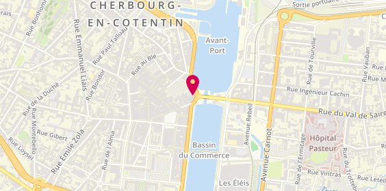 Plan de Clémence Coiffure au Masculin, 54 Quai Caligny, 50100 Cherbourg-en-Cotentin