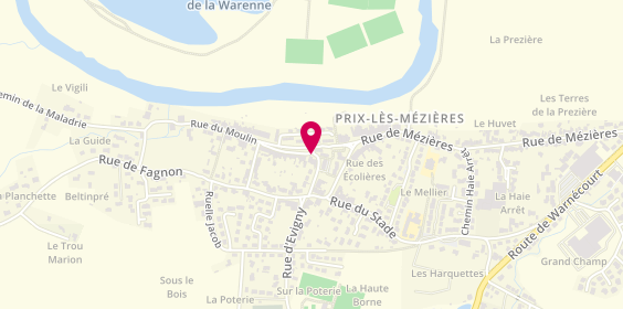 Plan de Pil Poil Coiffure, 1 Rue du Moulin, 08000 Prix-lès-Mézières