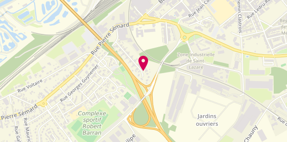 Plan de Sc Guiraud Coiffure, 33 Rue Ambroise Croizat, 02430 Gauchy