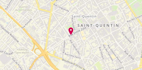 Plan de Tchip Coiffure, 91 Rue Emile Zola, 02100 Saint-Quentin