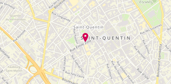 Plan de Coiffure Dames Bruna, 38 Rue Emile Zola, 02100 Saint-Quentin