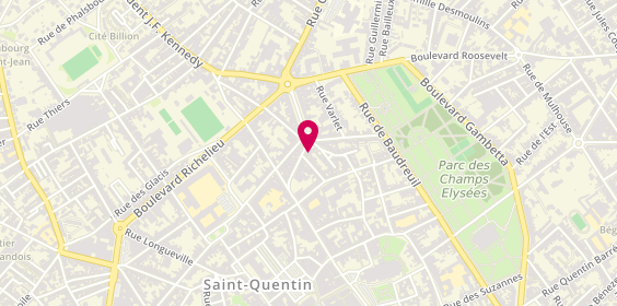 Plan de Barbier Lafayette, 102 Rue Raspail, 02100 Saint-Quentin