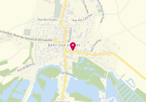 Plan de L'Atelier Coiffure de Laure, 4 Rue Pierre Curie, 80340 Bray-sur-Somme
