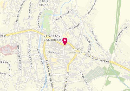 Plan de L'Artisan Coiffeur, 3 place Sadi Carnot, 59360 Le Cateau-Cambrésis