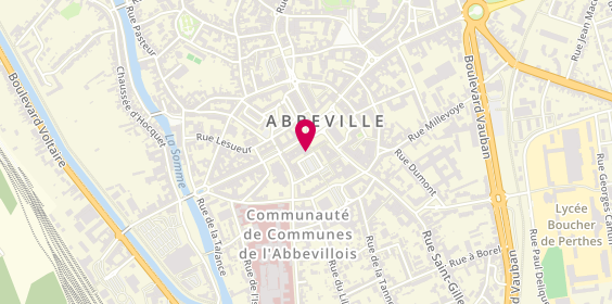 Plan de Jef Coiffure, 12 place Max Lejeune, 80100 Abbeville