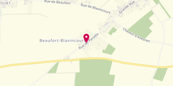 Plan de HUGOT Chantal, 359 Rue du Paradis, 62810 Beaufort-Blavincourt