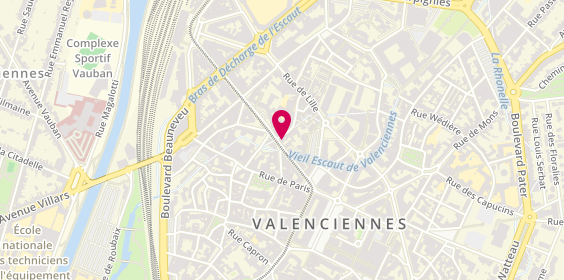Plan de Team Coiffure, 34 avenue Georges Clemenceau, 59300 Valenciennes