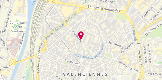 Plan de Club de la Coiffure, 58 Rue de Lille, 59300 Valenciennes