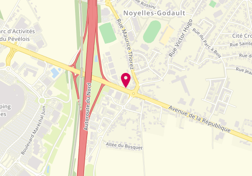 Plan de Franck Provost, Centre Commercial Auchan Route Nationale 43, 62950 Noyelles-Godault