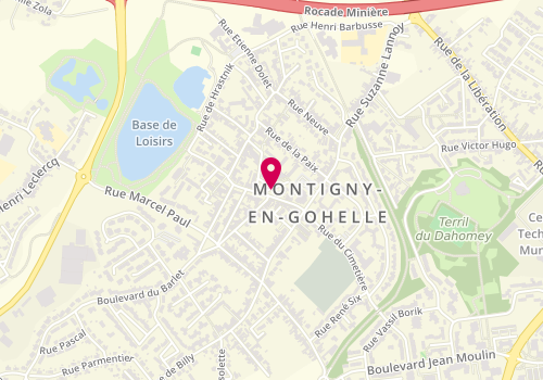 Plan de Gentlemen's Coiffure, 790 place Gambetta, 62640 Montigny-en-Gohelle