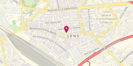 Plan de Mgn Coiffure, 3 Rue de Turenne, 62300 Lens