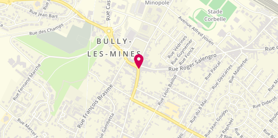Plan de H2M Coiffure, 3 Rue Jean Jaures, 62160 Bully-les-Mines