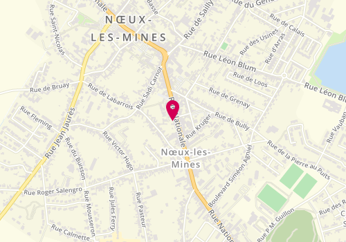 Plan de Espace Coiffure, 220 Rue Nationale, 62290 Nœux-les-Mines