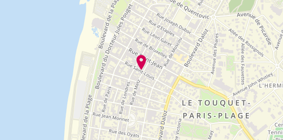 Plan de Vog Coiffure, 76 Rue de Metz, 62520 Le Touquet-Paris-Plage