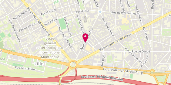 Plan de International Coiffure, 227 Rue des Postes, 59000 Lille