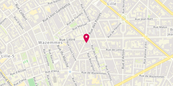 Plan de Coiffeur Zak, 71 Rue des Postes, 59000 Lille