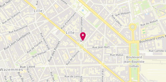 Plan de Arc en Ciel Coiffure, 5 place Philippe Lebon, 59000 Lille