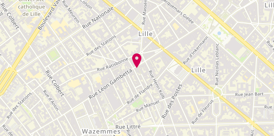 Plan de Tchip Coiffure, 177 Rue Léon Gambetta, 59000 Lille