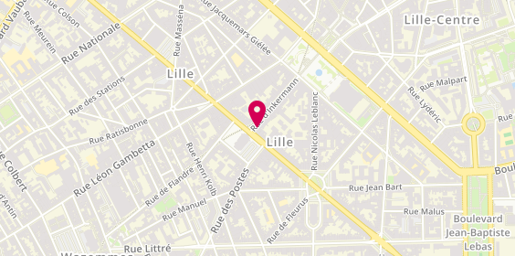 Plan de La garconniere, 53 Rue d'Inkermann, 59000 Lille