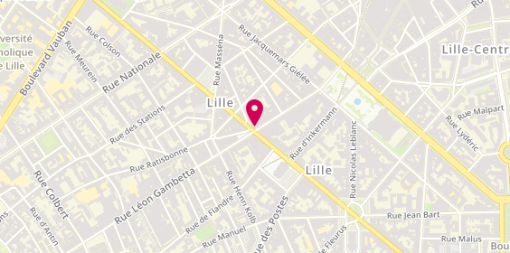 Plan de Vanity Barber Shop, 104 Rue Léon Gambetta, 59800 Lille