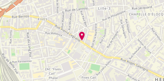 Plan de Le Coiffeur du Quartier Lille, 241 Rue Pierre Legrand, 59800 Lille